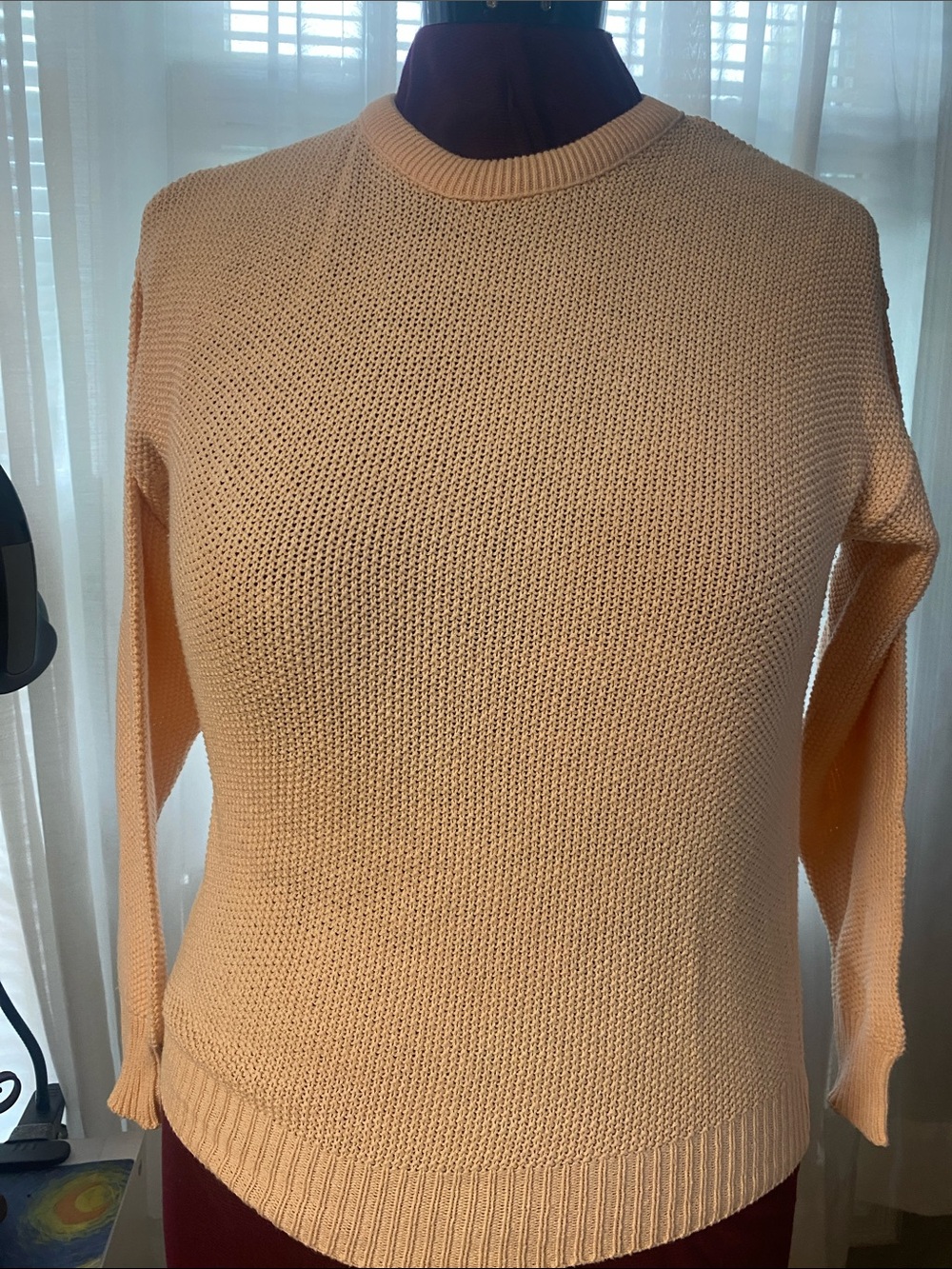 Talbots Petite Women’s Classic Crewneck Sweater in 🍑 vintage